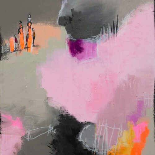 Abstraktes Gemälde von Karin Greife zum Thema Freundschaft/ Friendship, Painting