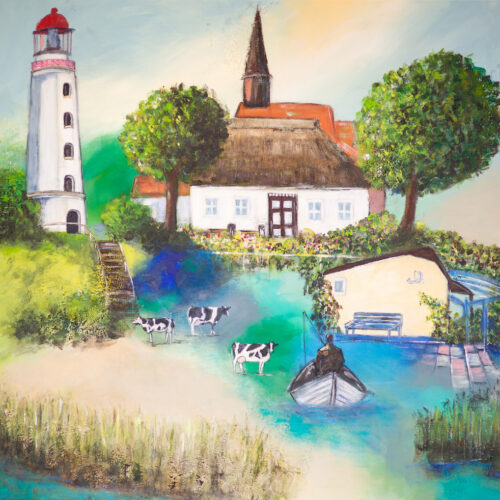 Gemälde Hiddensee - Schaprode - Öhe