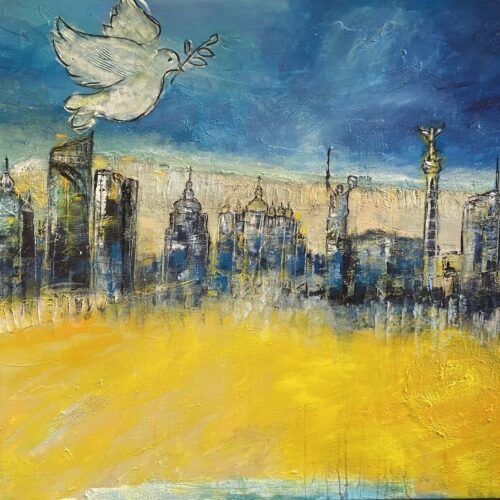 Gemälde Skyline von Kiew - Київ