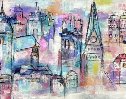 Gemälde Violas-Lüneburg-Sommer