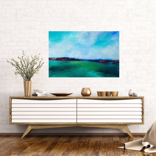 Gemälde Frühlingstag an der Elbmündung bei Cuxhaven