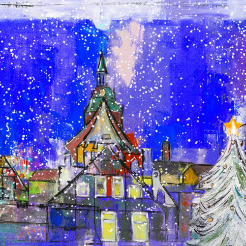 Weihnachtsmotiv Fröhliche Weihnachten in Lüneburg