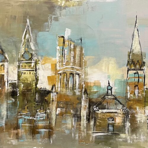 Gemälde "Lüneburg-Sinfonie im Mondenschein"