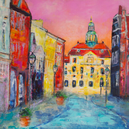 Gemälde Blick auf´s Lüneburger Rathaus