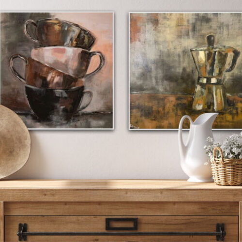 2 Drucke im Set:"Espresso-Pause" und "After Coffee" (von Karin Greife)