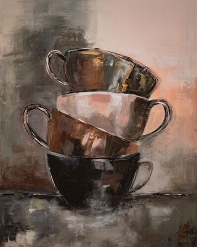 Kunstdruck After Coffee Teil 1 von Karin Greife