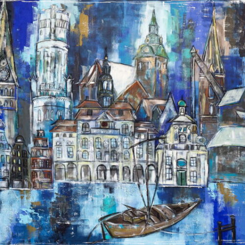 Boot und Stadt von Karin Greife