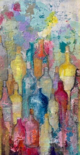 Kunstdruck Weinflaschen