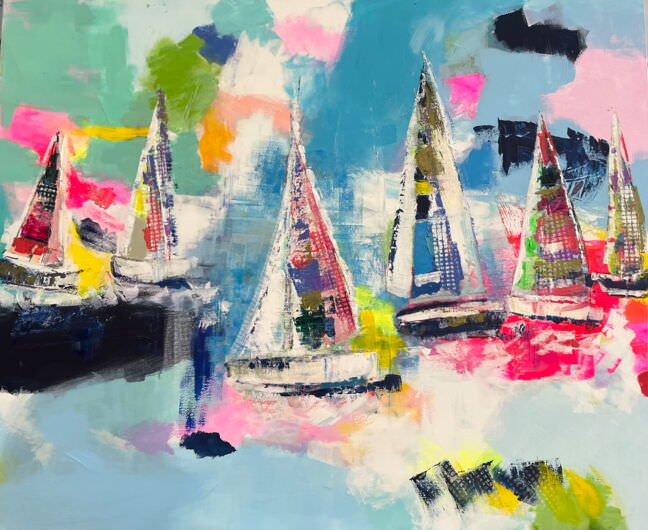 Gemälde Regatta von Karin Greife