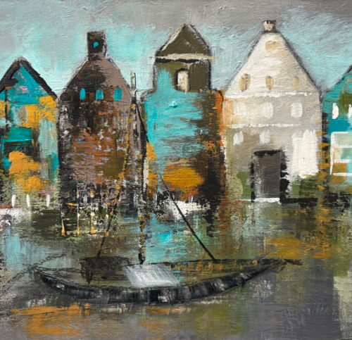 Stintmarkt Lüneburg bei Nacht von Karin Greife