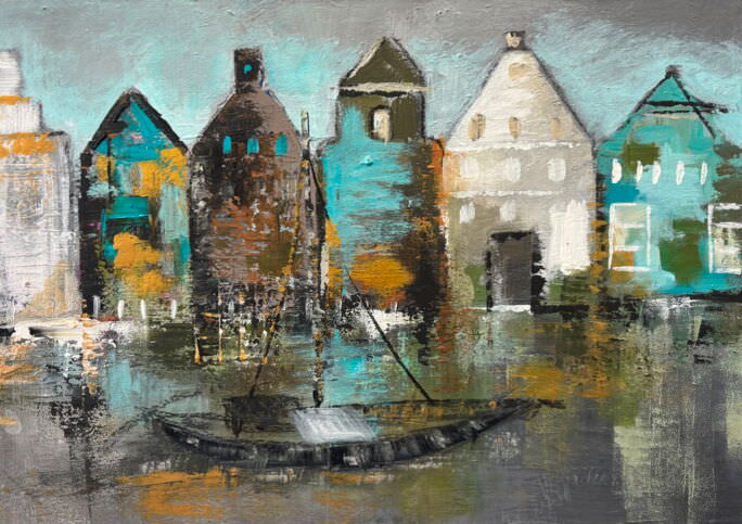 Stintmarkt Lüneburg bei Nacht von Karin Greife