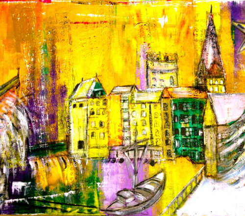 Kunstdruck Weihnachten am Stintmarkt